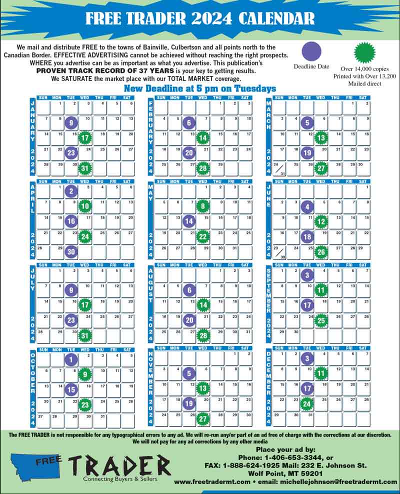 Deadlines – Free Trader